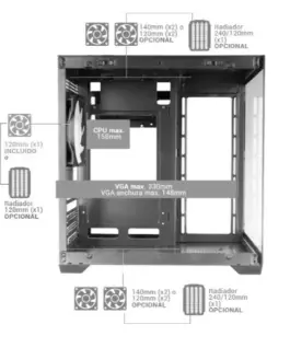 TACENS MARS MC-VIEW2 черен mATX