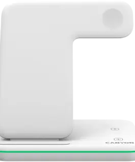 Alternative view of Зарядно за мобилен телефон CANYON wireless charger WS-303 15W 3in1 White