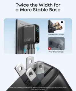 Anker зарядно USB-A + 2xUSB-C 100W SMART with display