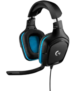 Геймърски слушалки LOGITECH G432 Wired Gaming Headset 7.1 - LEATHERETTE - BLACK/BLUE -