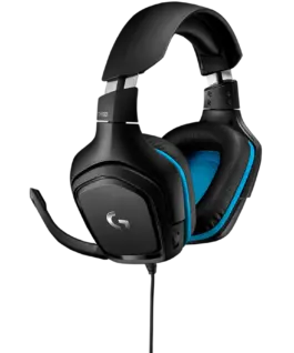 Геймърски слушалки LOGITECH G432 Wired Gaming Headset 7.1 – LEATHERETTE – BLACK/BLUE –
