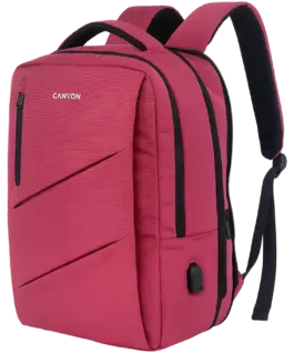 Alternative view of Раница за лаптоп CANYON backpack BPE-5 Urban USB 15.6 Red