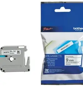 ЛЕНТА ЗА ЕТИКЕТНИ ПРИНТЕРИ BROTHER P-Touch/P-Touch M - 9 mm x 800 m - BLACK ON WHITE TAPE - PN MK-221BZ