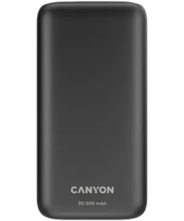 Външна батерия CANYON power bank PB-301 LED 30000 mAh PD 20W QC 3.0 Black