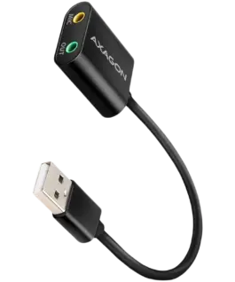 Звукова карта Axagon USB sound card with 15 cm cable and metal body.