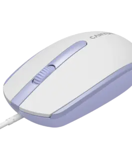 Мишка за компютър CANYON mouse M-10 Wired White Lavender