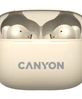 Bluetooth слушалки CANYON headset OnGo TWS-10 ANC+ENC Beige