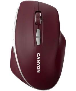 Безжична мишка CANYON mouse MW-21 BlueLED 7buttons Wireless Burgundy Red