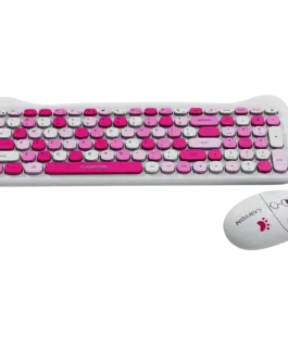 Клавиатура CANYON HSET-W6 EN Keyboard+Mouse Kitty Edition AAA+АА Wireless