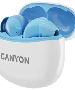 Bluetooth слушалки CANYON headset TWS-5 Blue