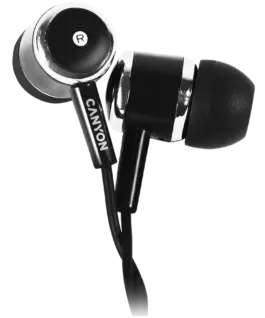 Слушалки CANYON Stereo earphones with microphone Black