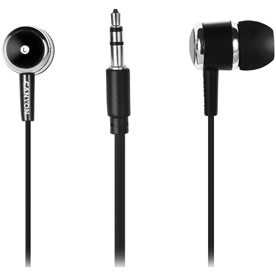 Слушалки CANYON Stereo earphones with microphone, Black - Image 5
