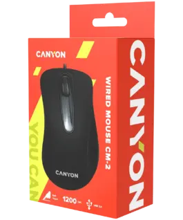 Мишка за компютър CANYON mouse CM-2 Wired Black