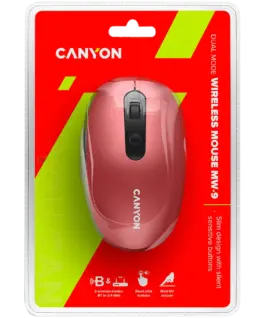 Безжична мишка CANYON mouse MW-9 Dual-mode Wireless Red
