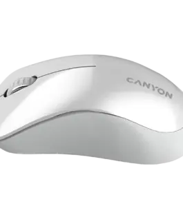 Alternative view of Безжична мишка CANYON MW-11, 2.4 GHz Wireless mouse ,with 3 buttons, DPI 1200, Battery:AAA*2pcs ,pearl white grey67*109*38mm 0.063kg
