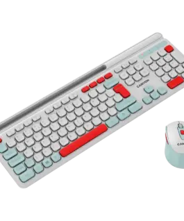 Клавиатура CANYON HSET-W5 EN Keyboard+Mouse AAA+AA Wireless White