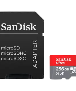 Карта памет SANDISK Ultra microSDXC 256GB + SD Adapter 150MB/s A1 Class 10 UHS-I