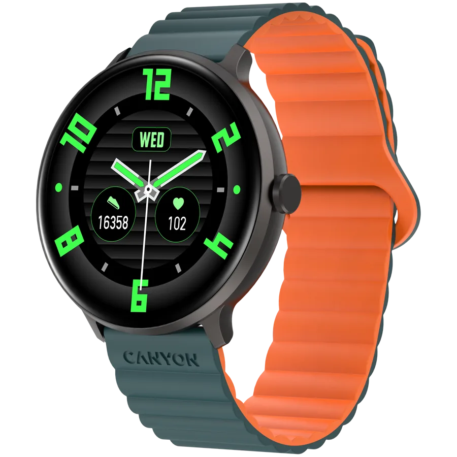 Смарт часовник CANYON smart watch Jacky SW-69 Green Orange - Image 14