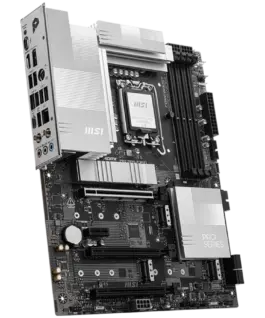 Alternative view of Дънна платка MSI PRO Z890-P WIFI, LGA 1851, Dual Channel DDR5 up to 9200(OC)MHz, 3x PCIe x16 slots, 4x M.2 slot, 4xUSB 2.0, 2xUSB 5Gbps A, 1xUSB 10Gbps A, 1xUSB 10Gbps C, 1x HDMI, 1x Type-C DP,1x DP, 5GbpsLAN, 7.1 Audio, 3y warranty