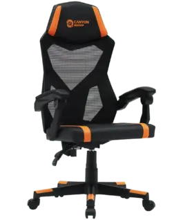 Геймърски стол CANYON gaming chair Flow MCH01 Mesh Black Orange