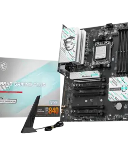 Дънна платка MSI B840 GAMING PLUS WIFI ATX Socket AM5 4x DDR5 Dual Channel DDR5 up to 8000(OC)MHz 5x PCIe x16 slot 2x M.