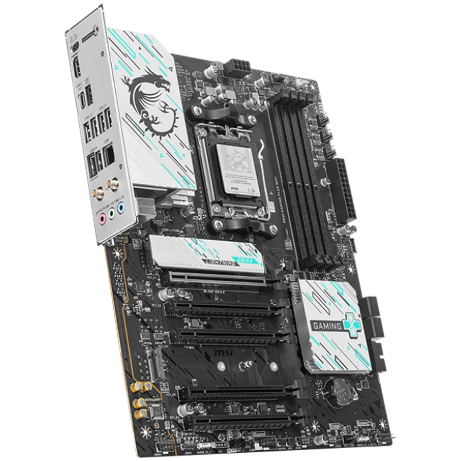 Дънна платка MSI B840 GAMING PLUS WIFI, ATX, Socket AM5, 4x DDR5 Dual Channel DDR5 up to 8000(OC)MHz, 5x PCIe x16 slot, 2x M.2 slot, 4x USB 2.0, 2x USB 5Gbps, 1x USB 10Gbps, 1x USB 10Gbps Type-C, HDMI, 7.1 HD Audio, 2.5G LAN, WiFi, BT, 3Y - Image 12