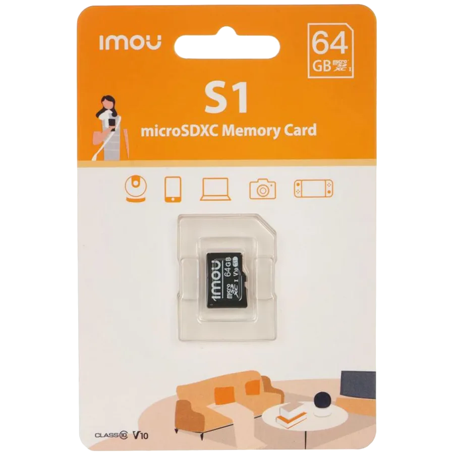 Карта памет Imou microSDXC 64GB Class 10 U3 V30 EAN: 6939554929755