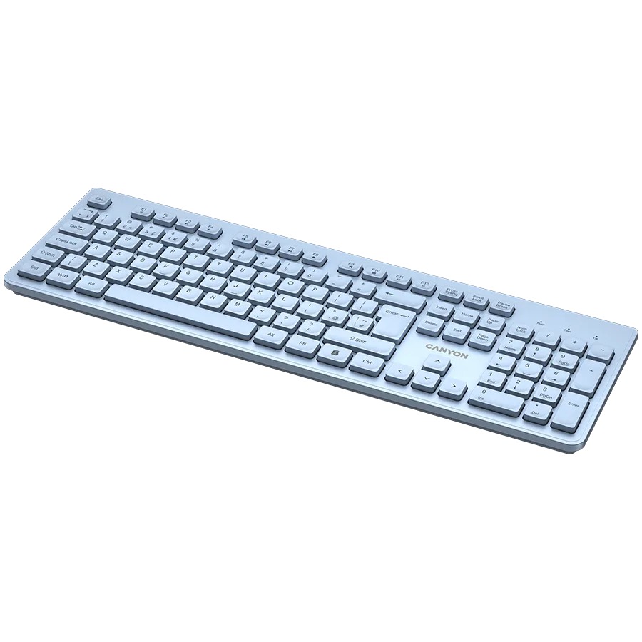 Клавиатура CANYON keyboard HKB-W01 UK/US AAA Wireless Blue - Image 14