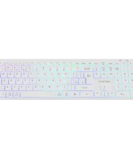 Клавиатура CANYON keyboard HKB-W11 UK/US RGB Dual Mode Wireless White