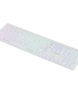 Клавиатура CANYON keyboard HKB-W11 UK/US RGB Dual Mode Wireless White