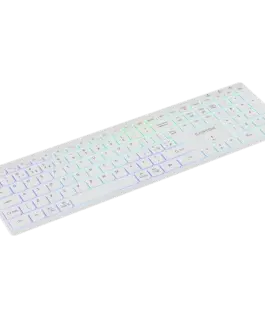 Клавиатура CANYON keyboard HKB-W11 UK/US RGB Dual Mode Wireless White