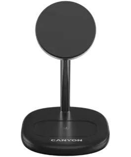 Alternative view of Зарядно за мобилен телефон CANYON wireless charger WCS-205 15W Qi2 2in1 Black