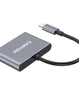 USB хъб CANYON hub DS-3 3in1 USB-C Dark Grey