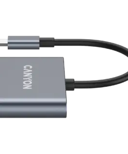 USB хъб CANYON hub DS-3 3in1 USB-C Dark Grey
