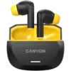 Bluetooth слушалки CANYON headset HEXAGON 7 TWS ANC+ENC Wireless Charge Black Yellow