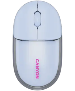 Безжична мишка CANYON mouse OnClick 24 BT/ Wireless Transparent/Blue