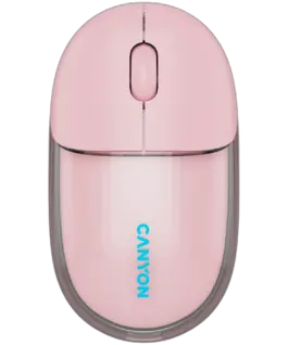 Безжична мишка CANYON mouse OnClick 24 BT/ Wireless Transparent/Pink