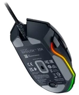 Alternative view of Геймърска мишка Razer Basilisk V3 35K Gaming Mouse, Black, Focus Pro 35K Optical Sensor Gen-2, Optical Mouse Switches Gen-3, Razer™ Speedflex Cable, 4-Way Razer™ HyperScroll Tilt Wheel, 35K DPI