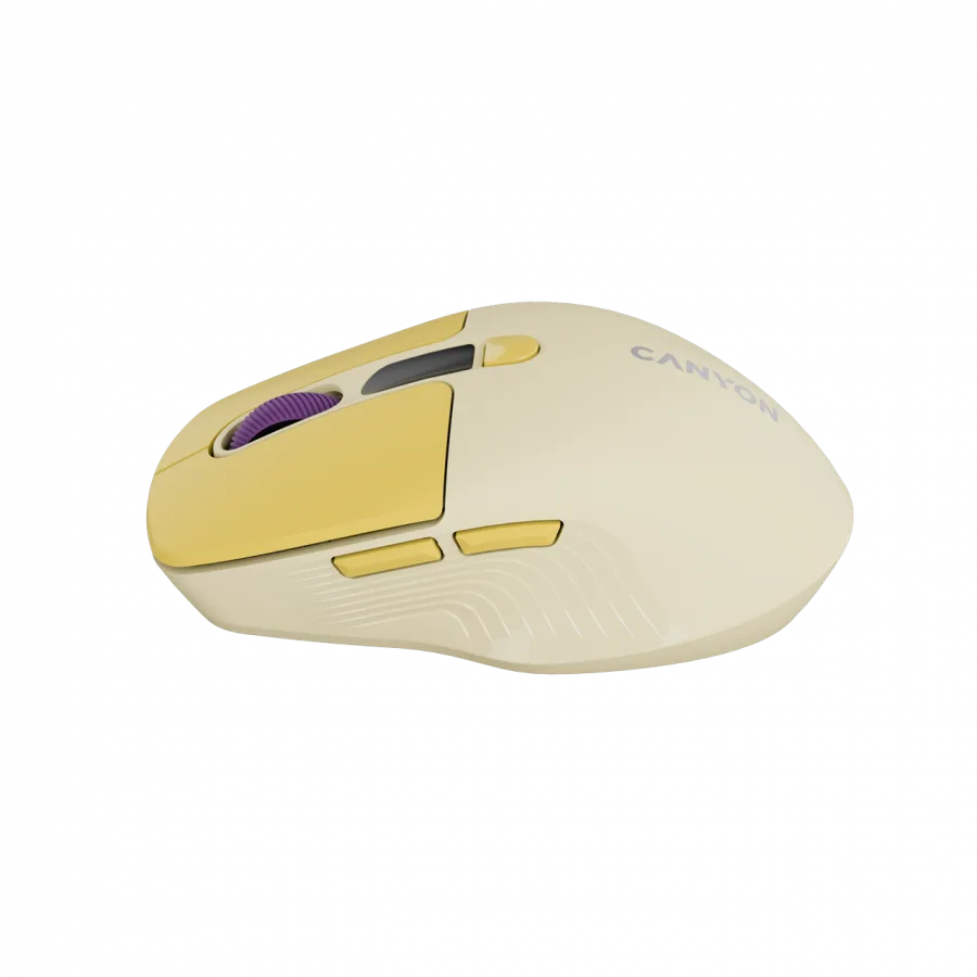 Безжична мишка CANYON mouse MW-26 LCD Silent Dual Mode Wireless Yellow - Image 18