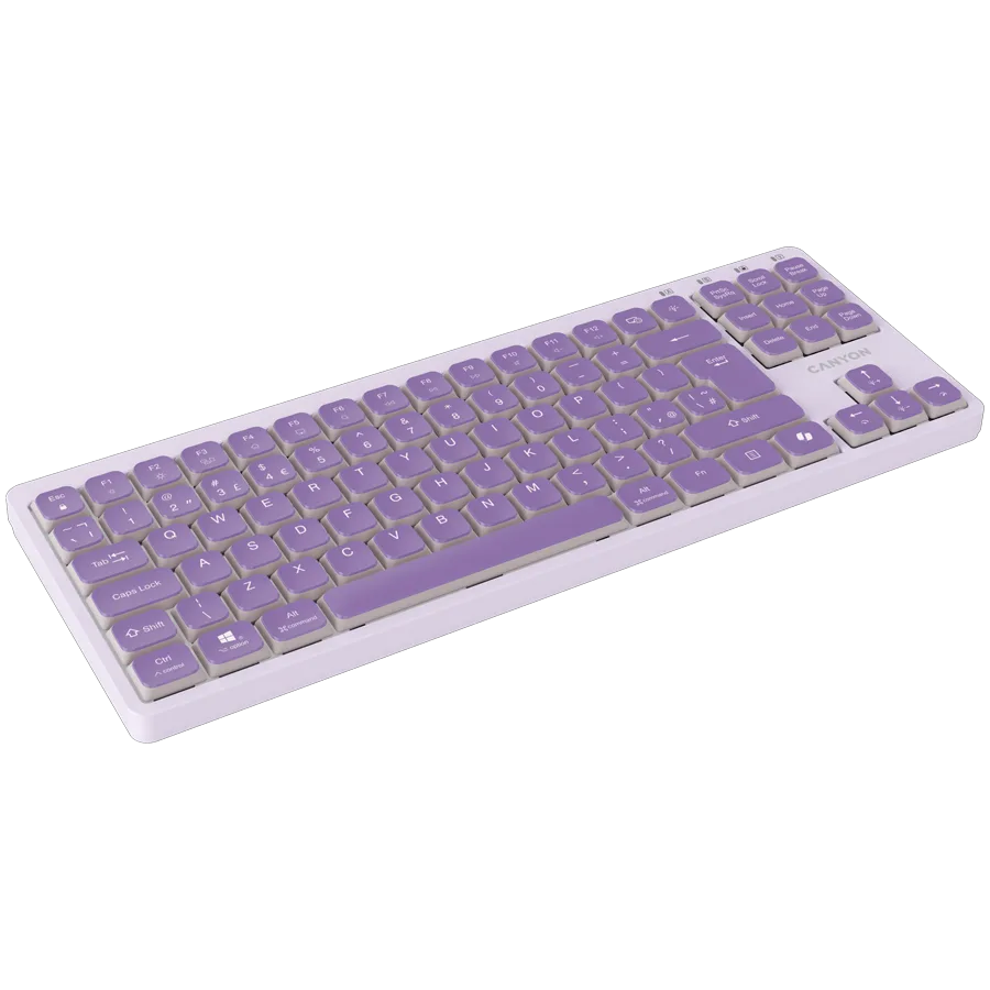 Клавиатура CANYON Keyboard OnType 10 Low Profile EN Wired Violet - Image 8