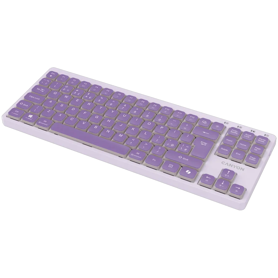 Клавиатура CANYON Keyboard OnType 10 Low Profile EN Wired Violet - Image 29