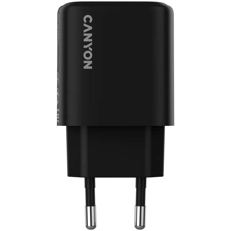 Зарядно за мобилен телефон CANYON charger OnCharge 250 25W 1xPD EU Black - Image 16