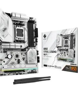 Дънна платка ASROCK MB Desktop B850 STEEL LEGEND WIFI AM5 4x DDR5 1x PCIe 5.0 x16 1x Blazing M.2(PCIe Gen5x4) 3x Hyper M