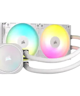 Alternative view of Охладител за процесор Охладител CORSAIR NAUTILUS 240 ARGB White, 240mm Radiator, Liquid CPU Cooler