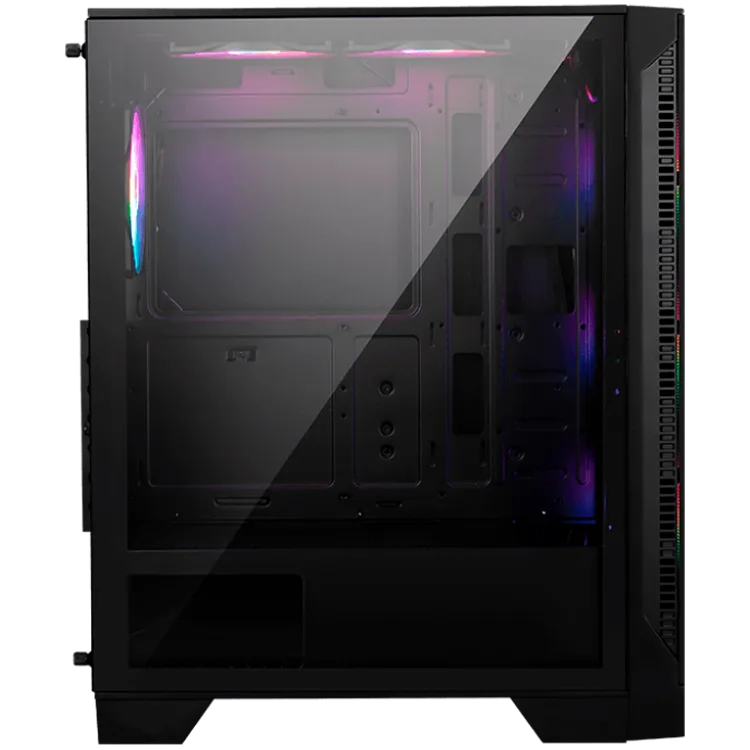 Кутия за компютър MSI MAG FORGE 120A AIRFLOW, Mid-Tower, ATX/M-ATX/ITX, 2x USB 3.2 Gen 1 Type-A, 1x Audio/1x Mic, LED On/Off Button, ARGB Hub, 6x 120mm ARGB Fans, Mesh Panel, 4mm Tempered Glass - Image 9
