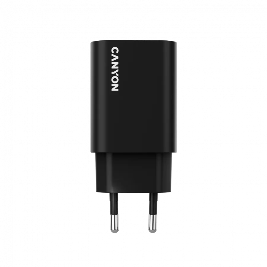 Зарядно за мобилен телефон CANYON charger OnCharge 30CL Max Power 30W 1xPD EU Black - Image 12