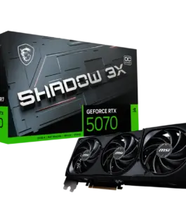 Видео карта MSI Video Card Nvidia GeForce RTX 5070 12G SHADOW 3X OC 12GB GDDR7 192bit Effective Memory Clock: 28000MHz B
