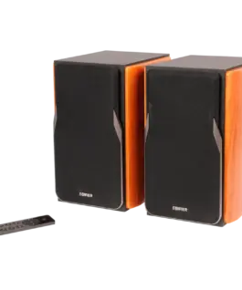 Alternative view of Тонколона Edifier R1380DB 2.0 Bookshelf Speakers, BT V5.1, Optical, Coaxial, RCA, 1-inch Tweeters, 4-inch Drivers, 42W (RMS), Control Knobs and Remote Control, Brown