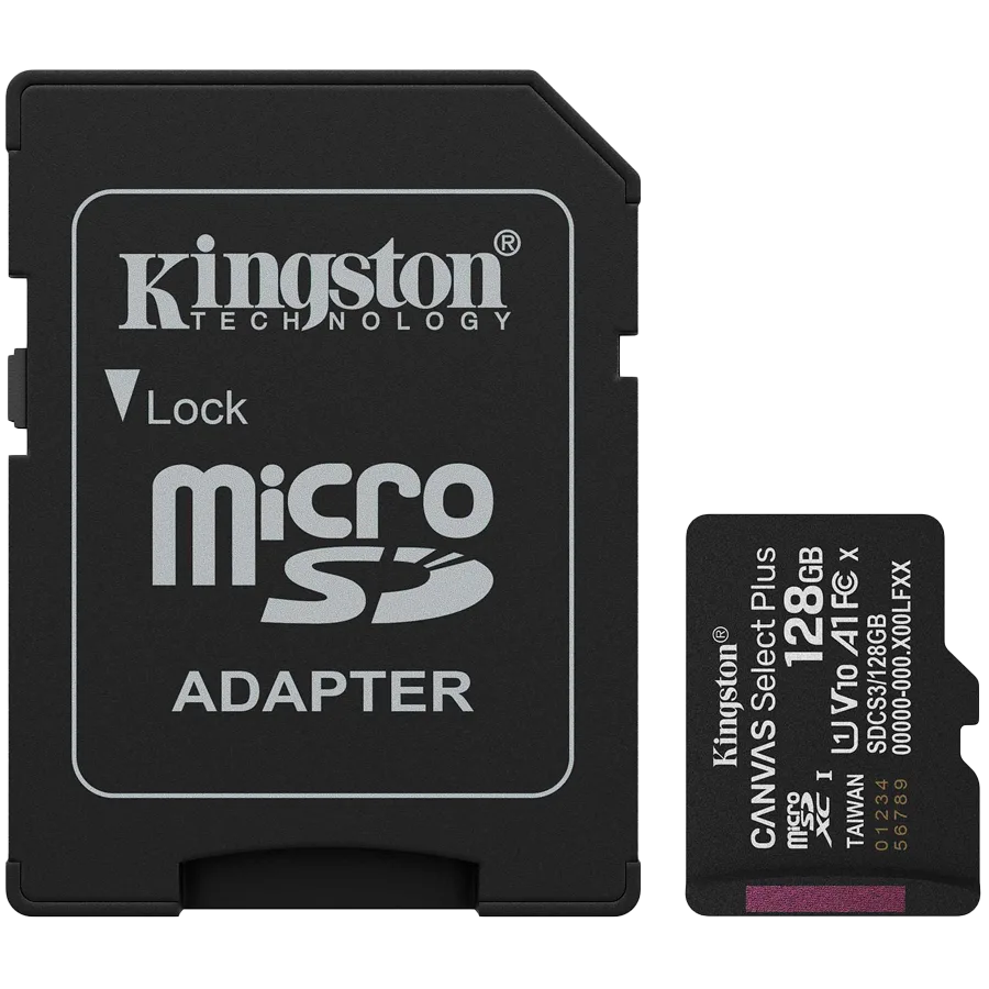 Карта памет Kingston 128GB microSDXC Canvas Select Plus Gen3 150MB/s A1 Card + Adapter