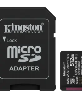 Карта памет Kingston 512GB microSDXC Canvas Select Plus Gen3 150MB/s A1 Card + Adapter